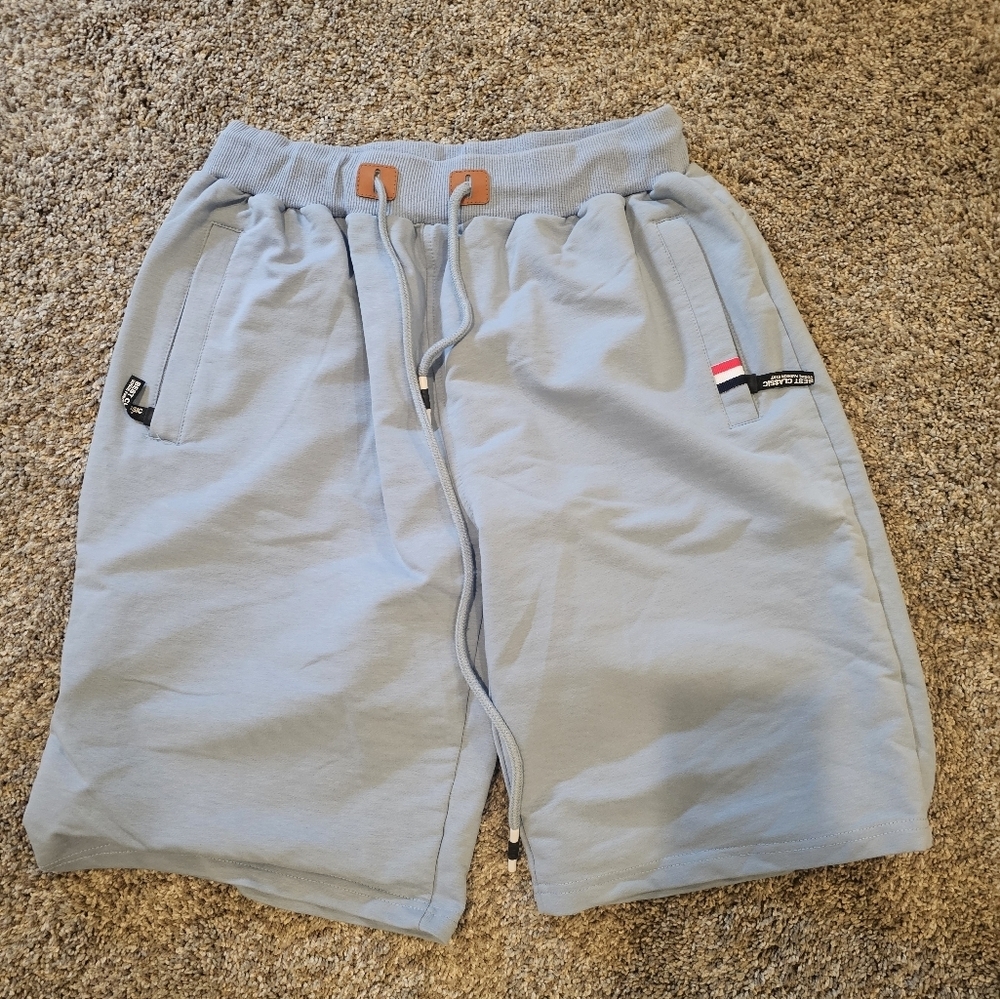 Men's Kuyigo Light Blue Cotton Shorts Medium Like NEW!